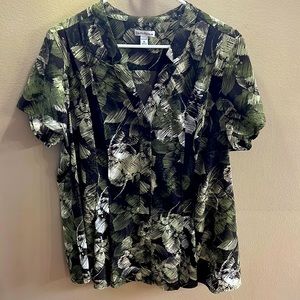 Crofts & Barrow Olive Green blouse